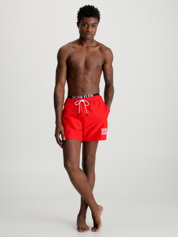 Calvin Klein Swimwear Board Shorts in Red