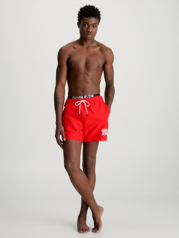 Calvin Klein Swimwear Board Shorts in Red