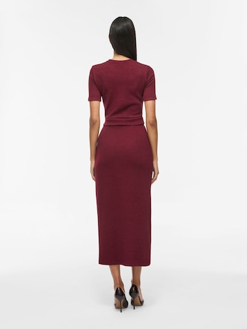 VILA - Vestido de punto 'VIRaffi' en rojo