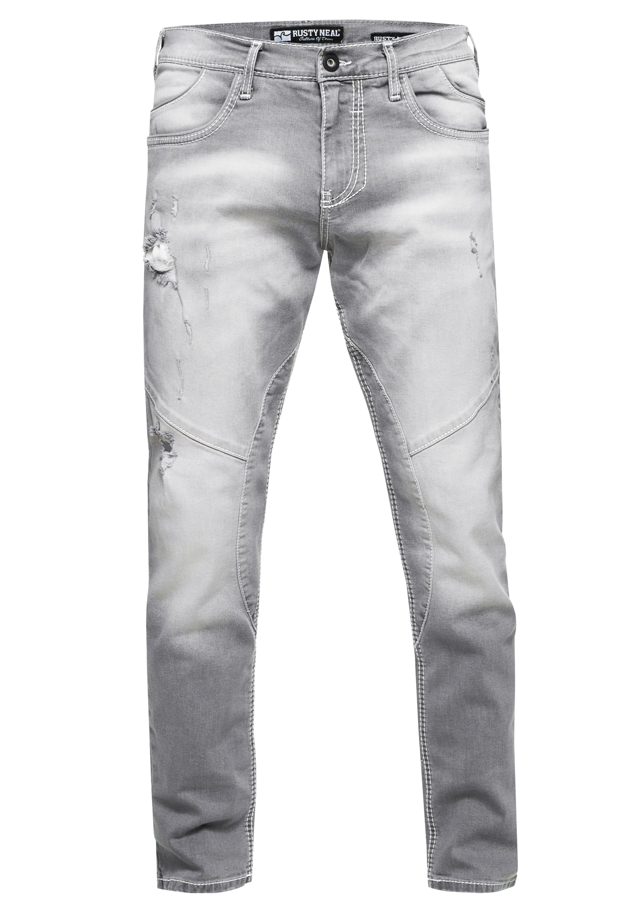 Rusty Neal Regular Jeanshose 'NISHO' in Grau: Vorderseite