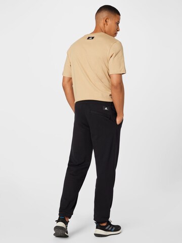 Tapered Pantaloni sport de la ADIDAS PERFORMANCE pe negru