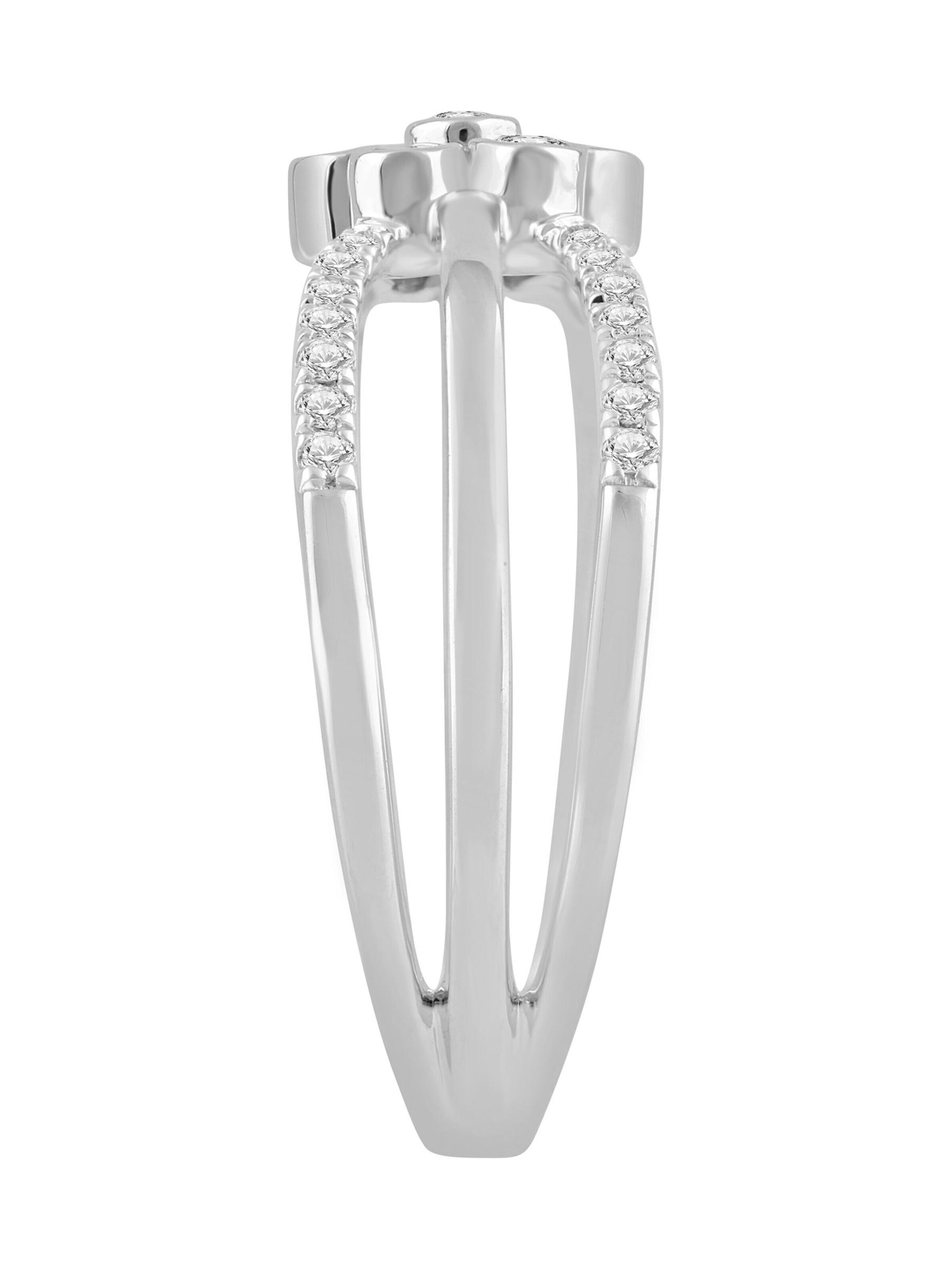 Diamant Exquis - Anillo 'Ring aus 585 Weißgold mit Diamant' en plata