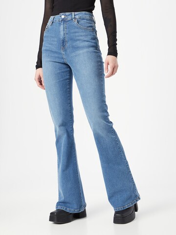 Nasty Gal Flared Jeans in Blue: front