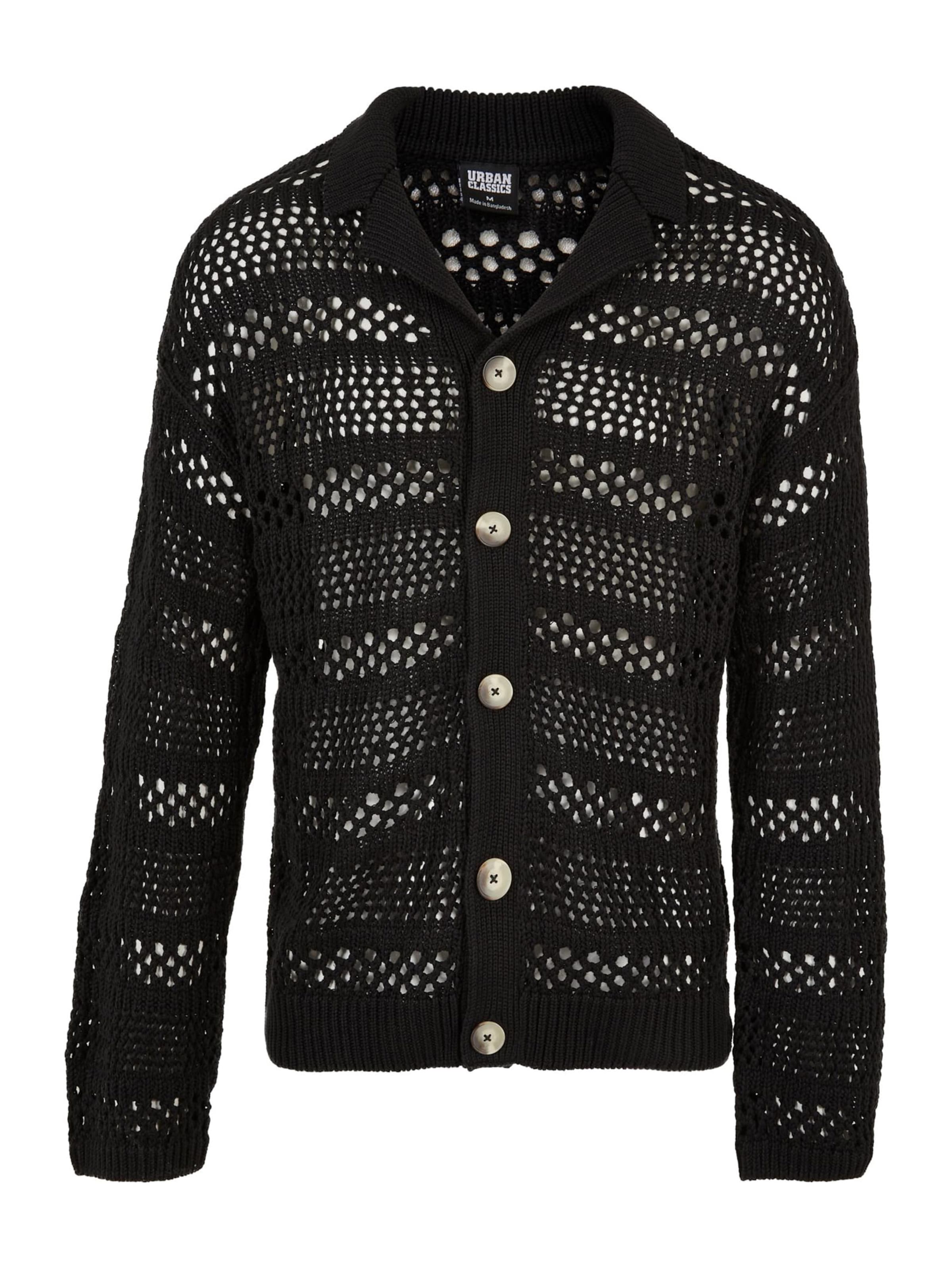 Vestes en maille Urban Classics en noir : devant
