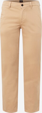 Pantalon chino BOSS en beige : devant