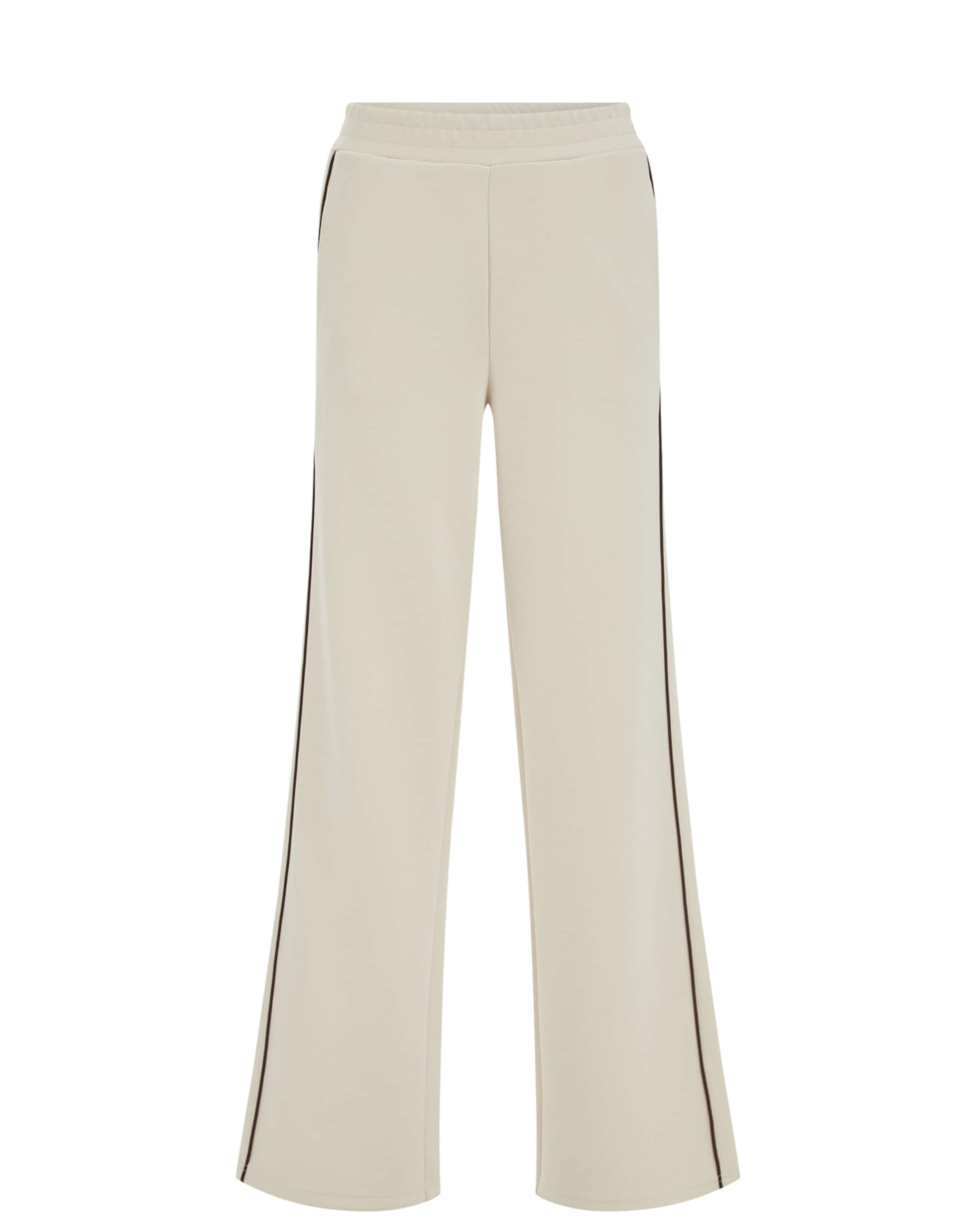 WE Fashion Широкий Штаны в Бежевый: спереди