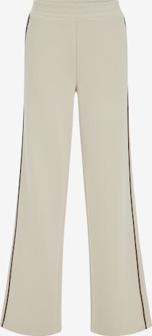 WE Fashion Wide Leg Housut värissä beige: etupuoli