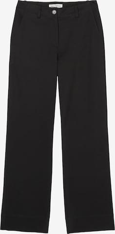 Marc O'Polo - Pierna ancha Pantalón de pinzas en negro: frente