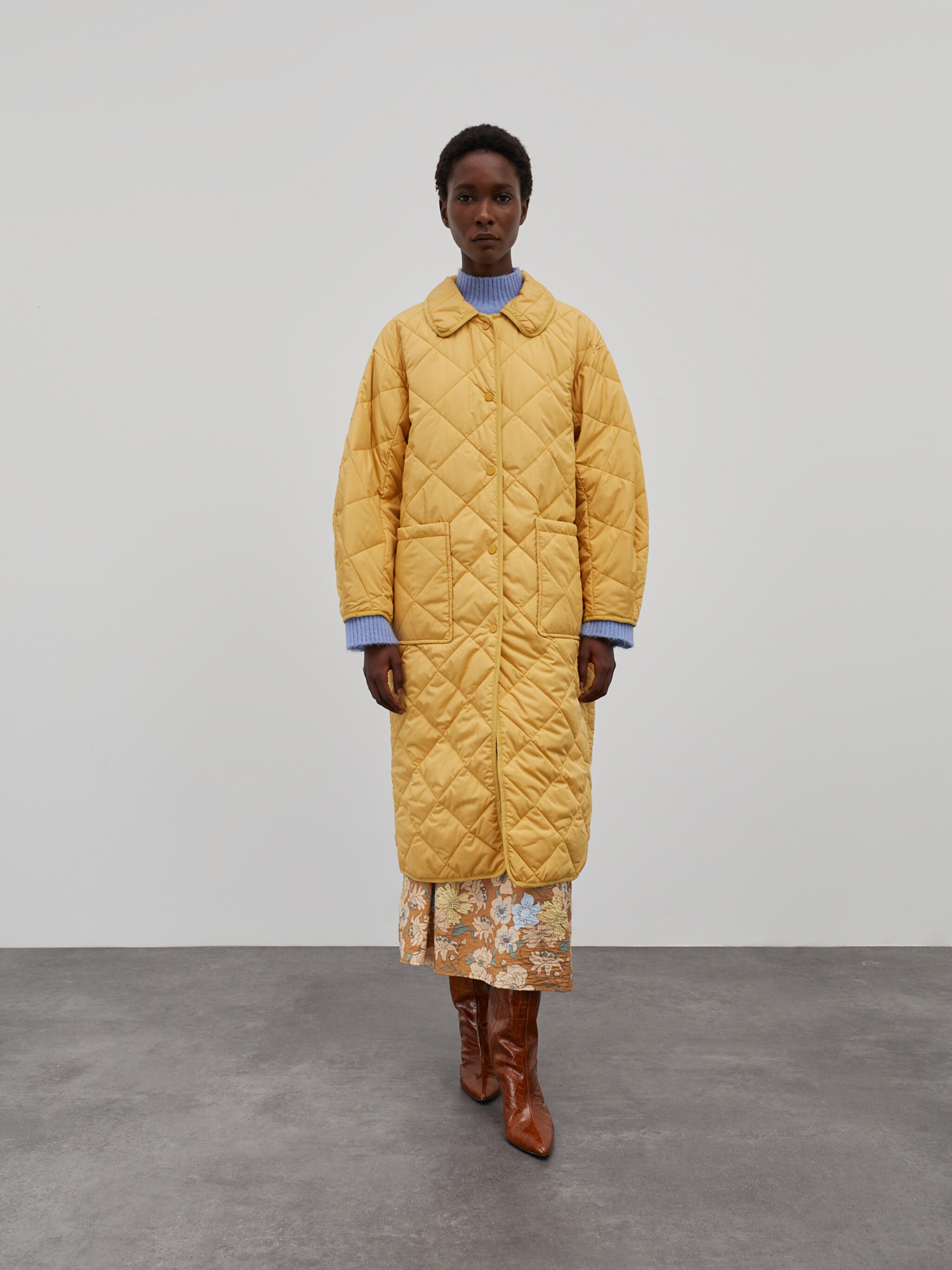EDITED Produits Manteau mi-saison 'Mallory' jaune d'or