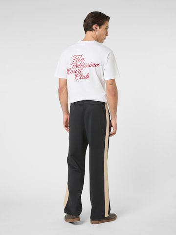 FILA Loosefit Housut 'VAIANO relaxed taped track pants' värissä musta
