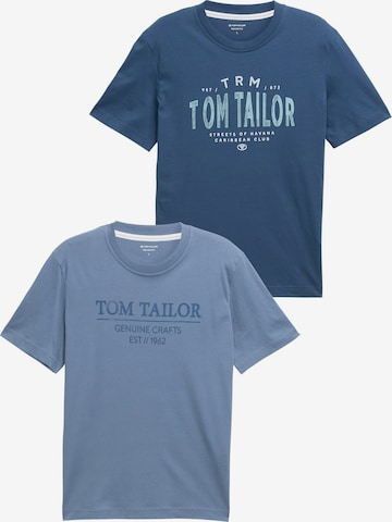 T-Shirt TOM TAILOR en bleu : devant