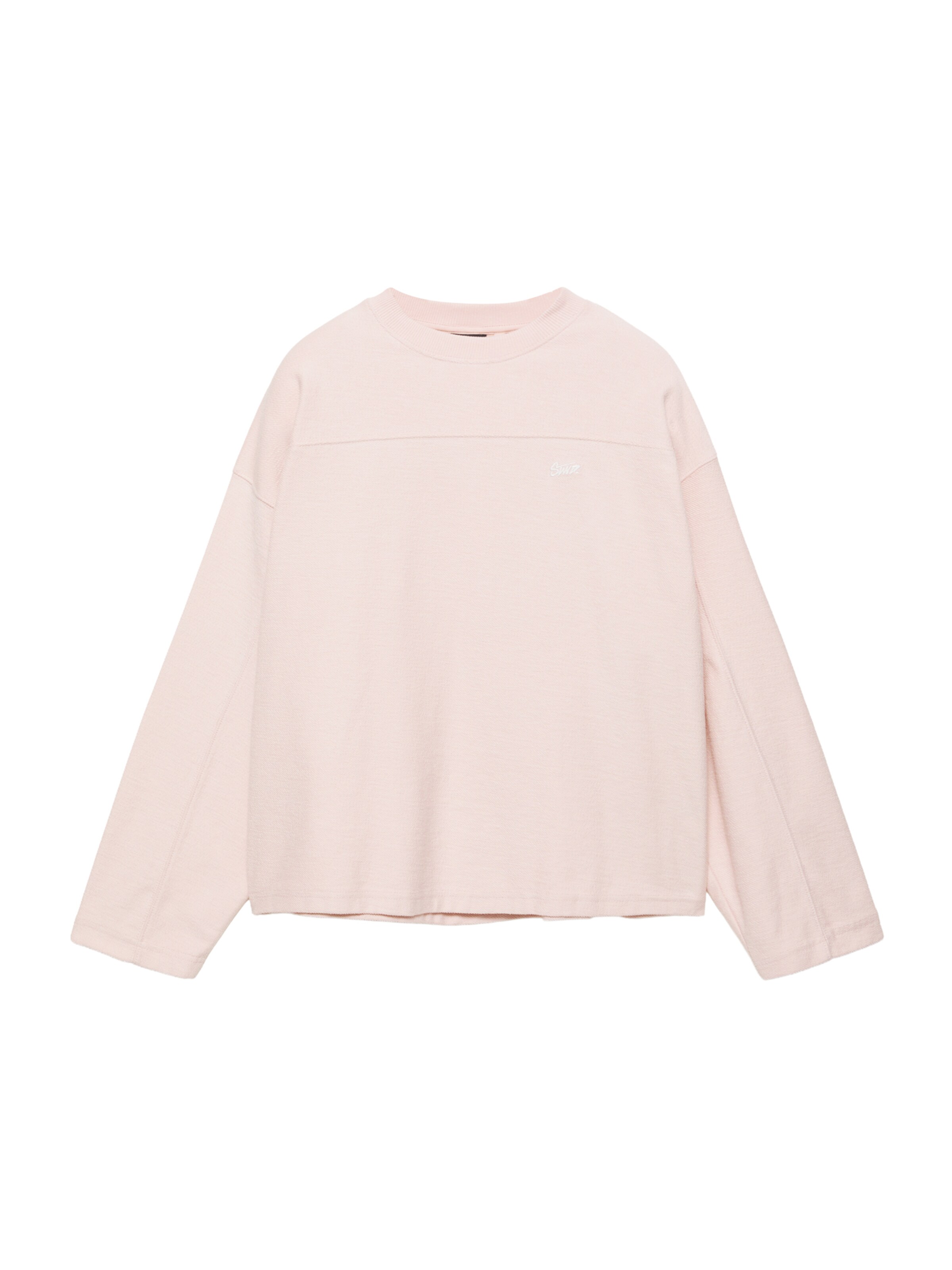 Pull&Bear Sweatshirt 'STWD' in rosa / weiß, Produktansicht