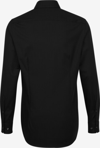 SEIDENSTICKER Slim fit Business Shirt ' X-Slim ' in Black