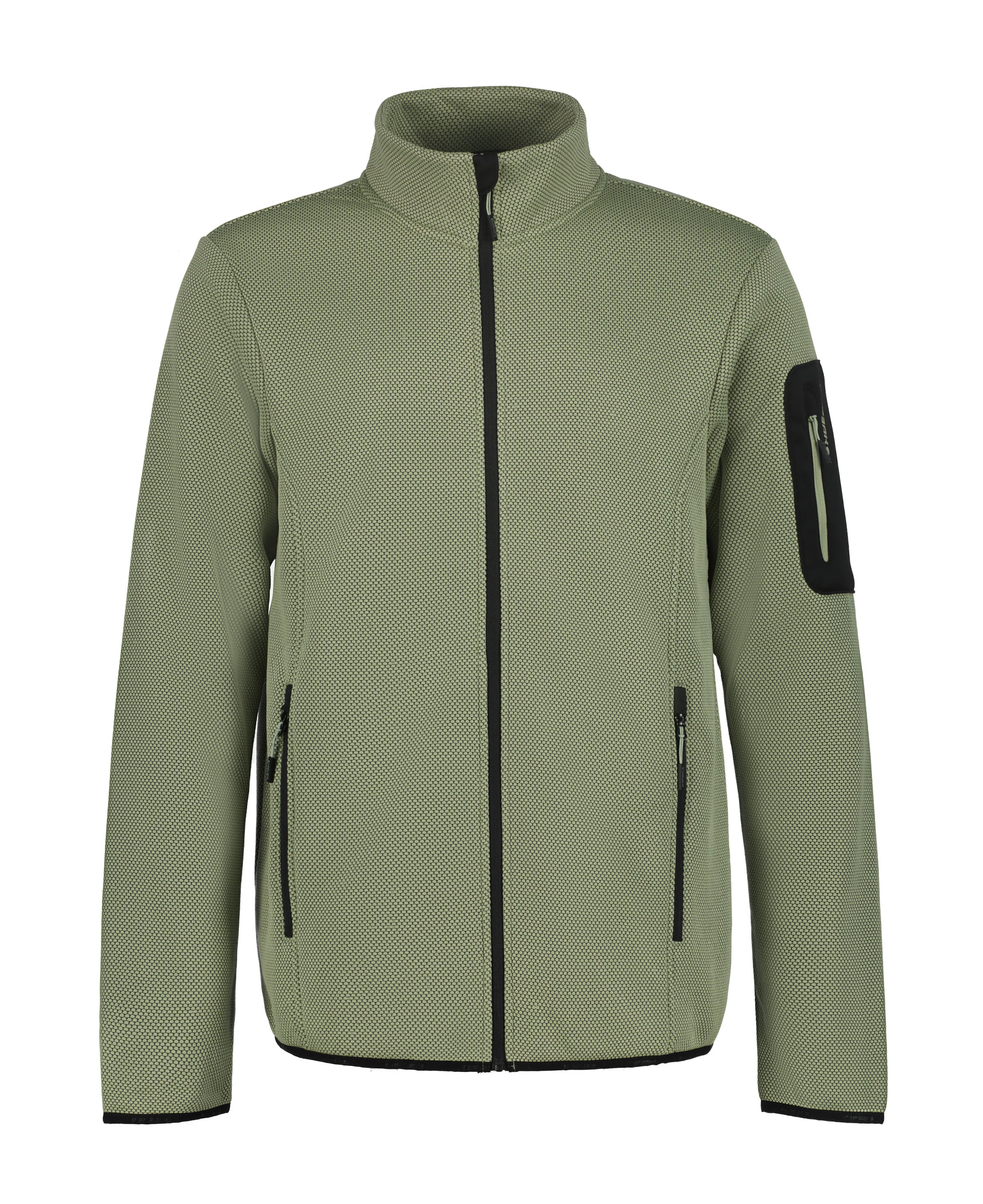ICEPEAK Athletic Fleece Jacket 'Bredstedt' in Green: front