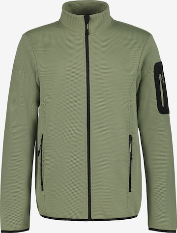 ICEPEAK Athletic Fleece Jacket 'Bredstedt' in Green: front