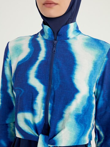 MARINA High neck Swimsuit Dress 'Modest Marina M2530-2' in Blue