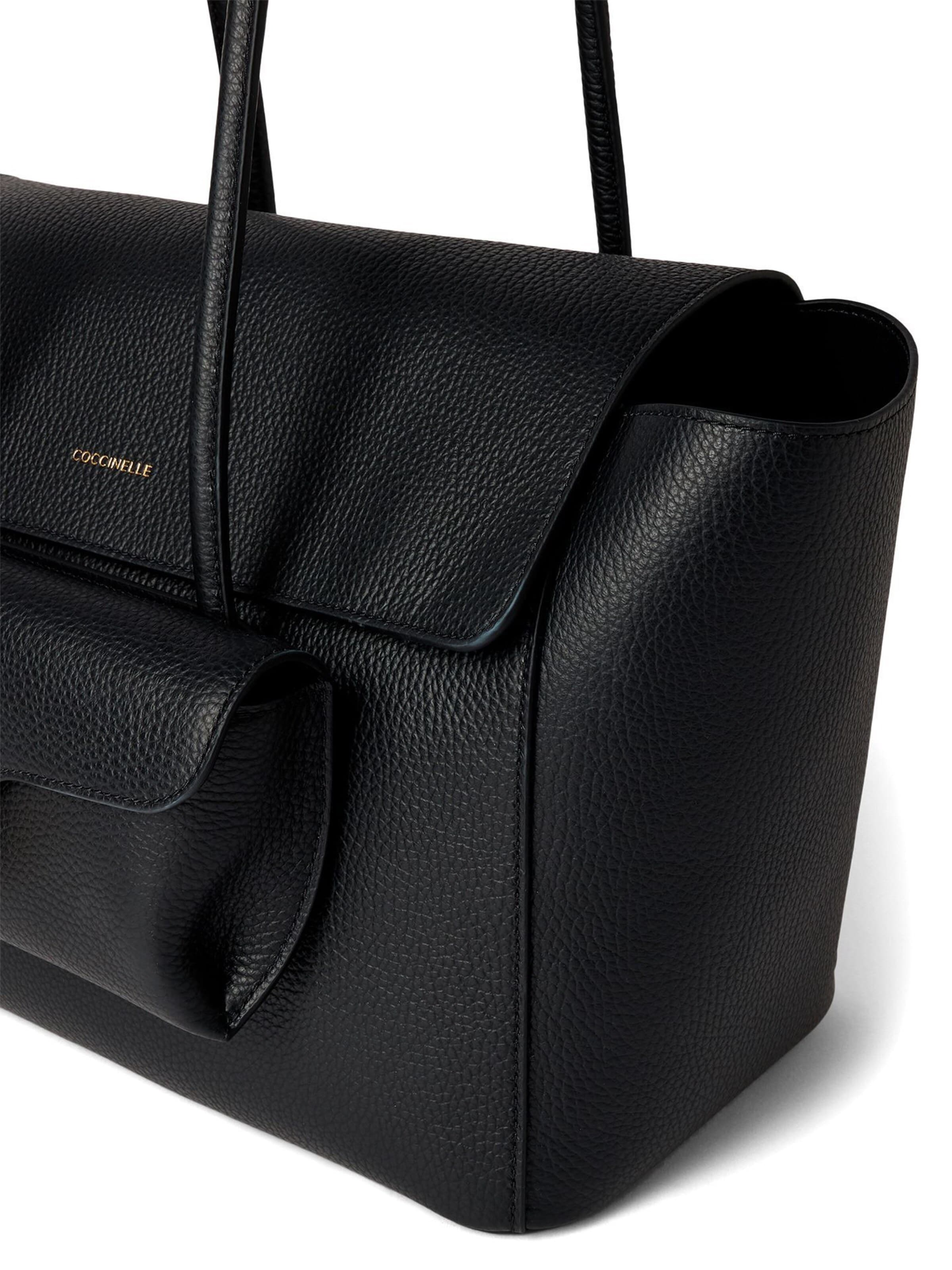 Borsa a mano 'Coccinelle Double Beat Handbag Grained Leather' di Coccinelle in nero