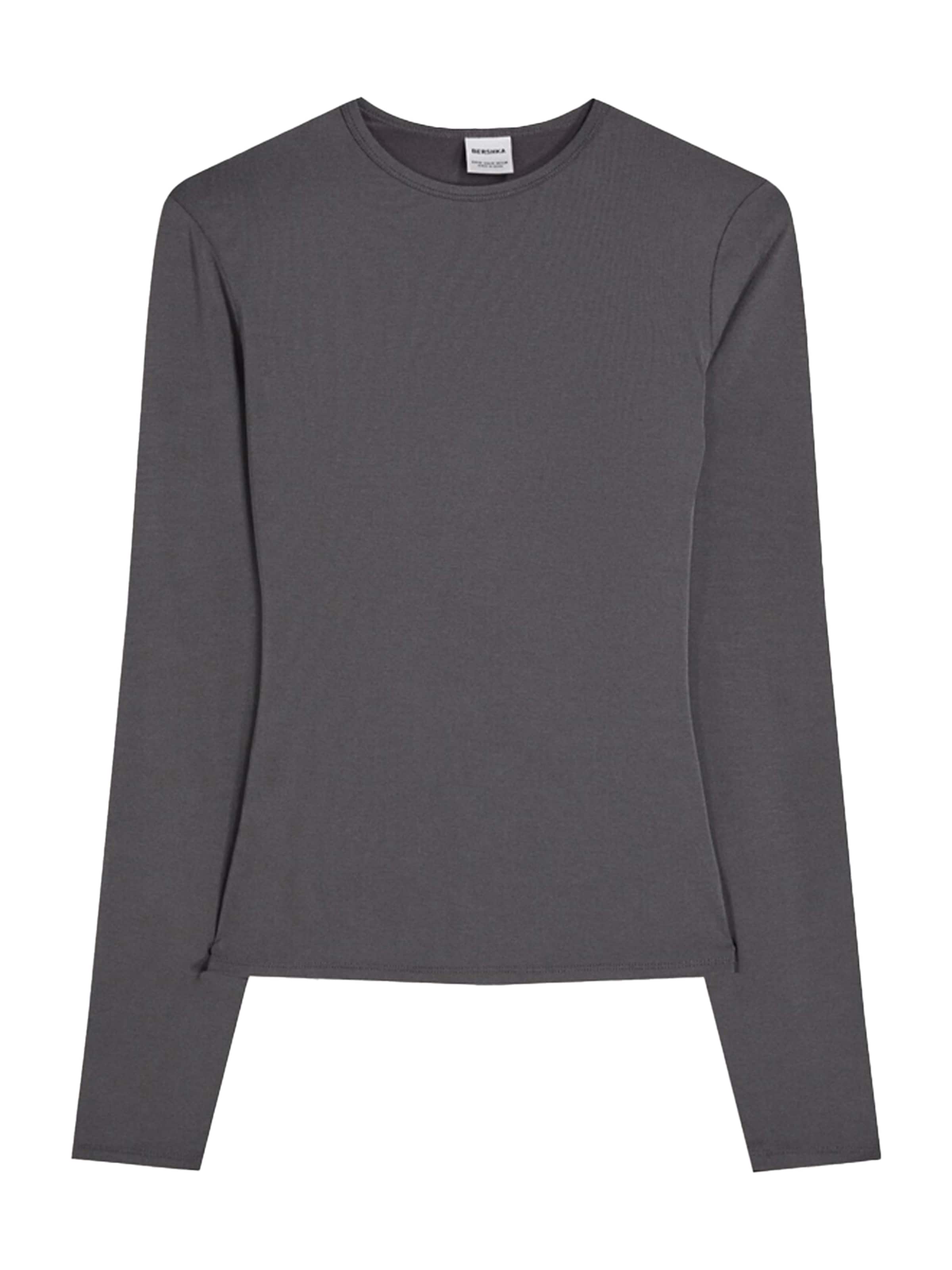 Bershka Shirt in Grijs: voorkant