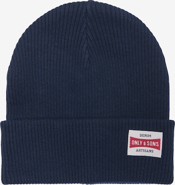 mėlyna Only & Sons Junior Megzta kepurė: priekis