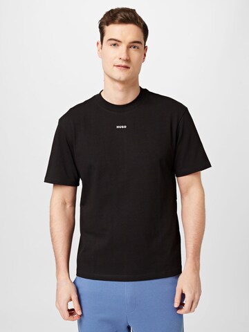 HUGO - Camiseta 'Dapolino' en negro: frente