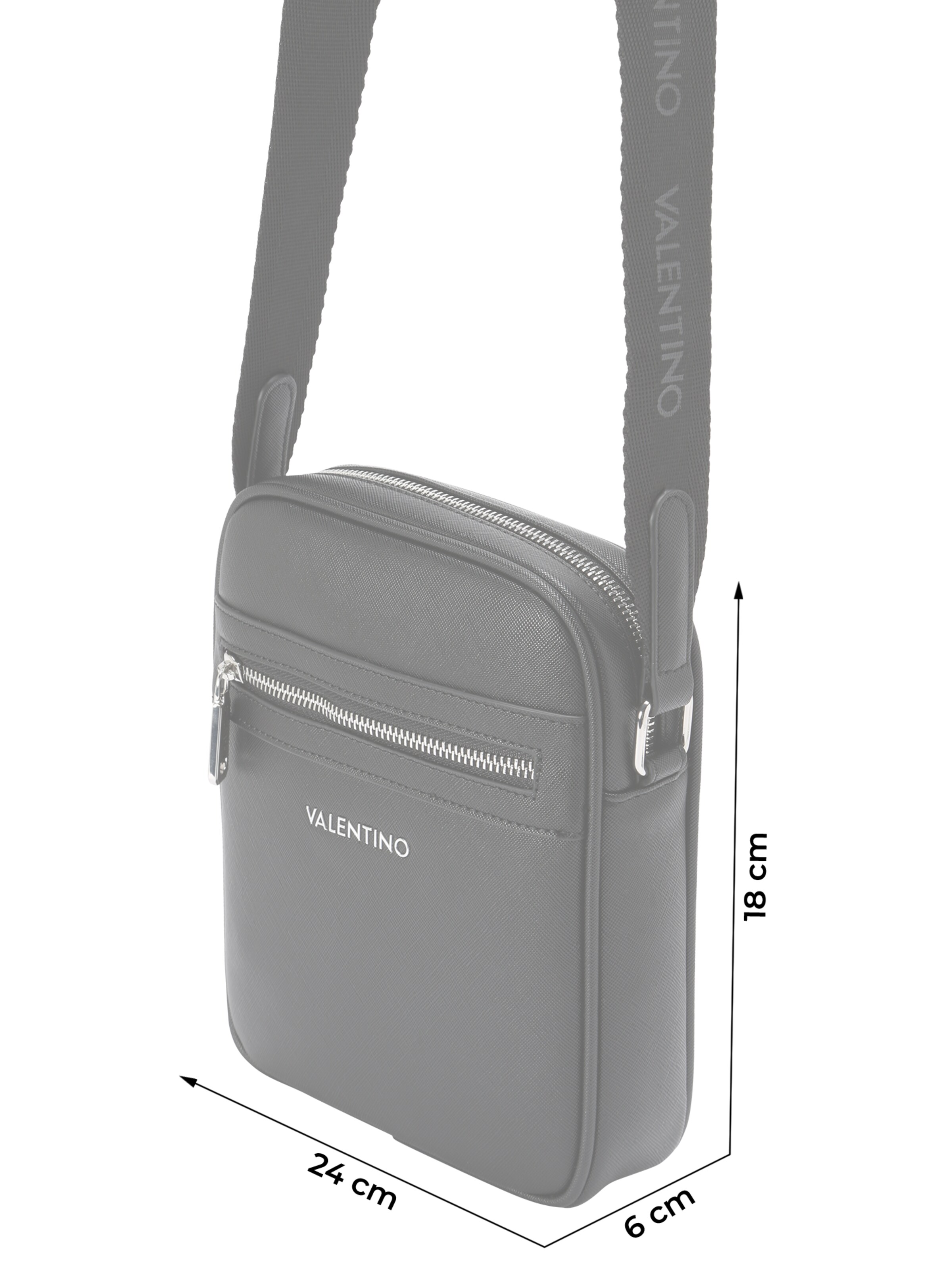 VALENTINO Umhängetasche 'Marnier' in Schwarz