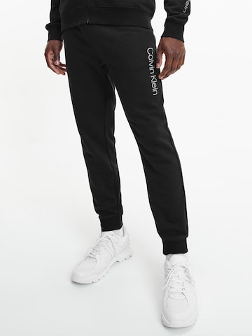 Calvin Klein Sport Tapered Trousers in Black: front