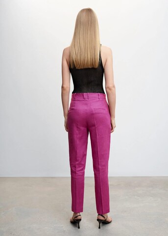Regular Pantalon à plis 'Boreli' MANGO en violet