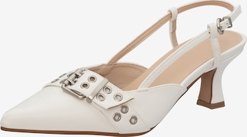 Salinyang Slingback Pumps in White: front