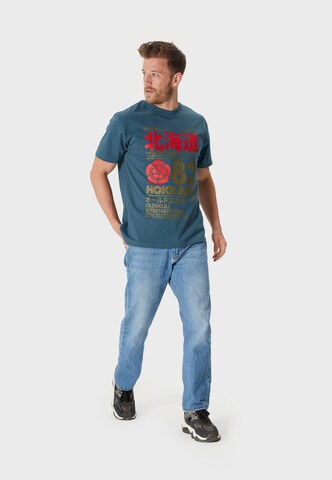 Oldskull T-Shirt 'Retro Japan Island' in Grün