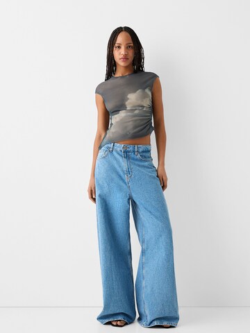 Top di Bershka in blu