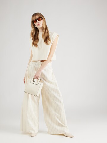 Wide Leg Pantalon REMAIN en blanc