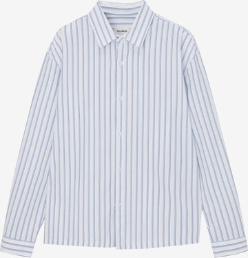 Pull&Bear Comfort fit Button Up Shirt in White: front