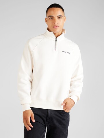 TOMMY HILFIGER Mikina – bílá: přední strana