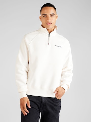 Sweat-shirt TOMMY HILFIGER en blanc : devant