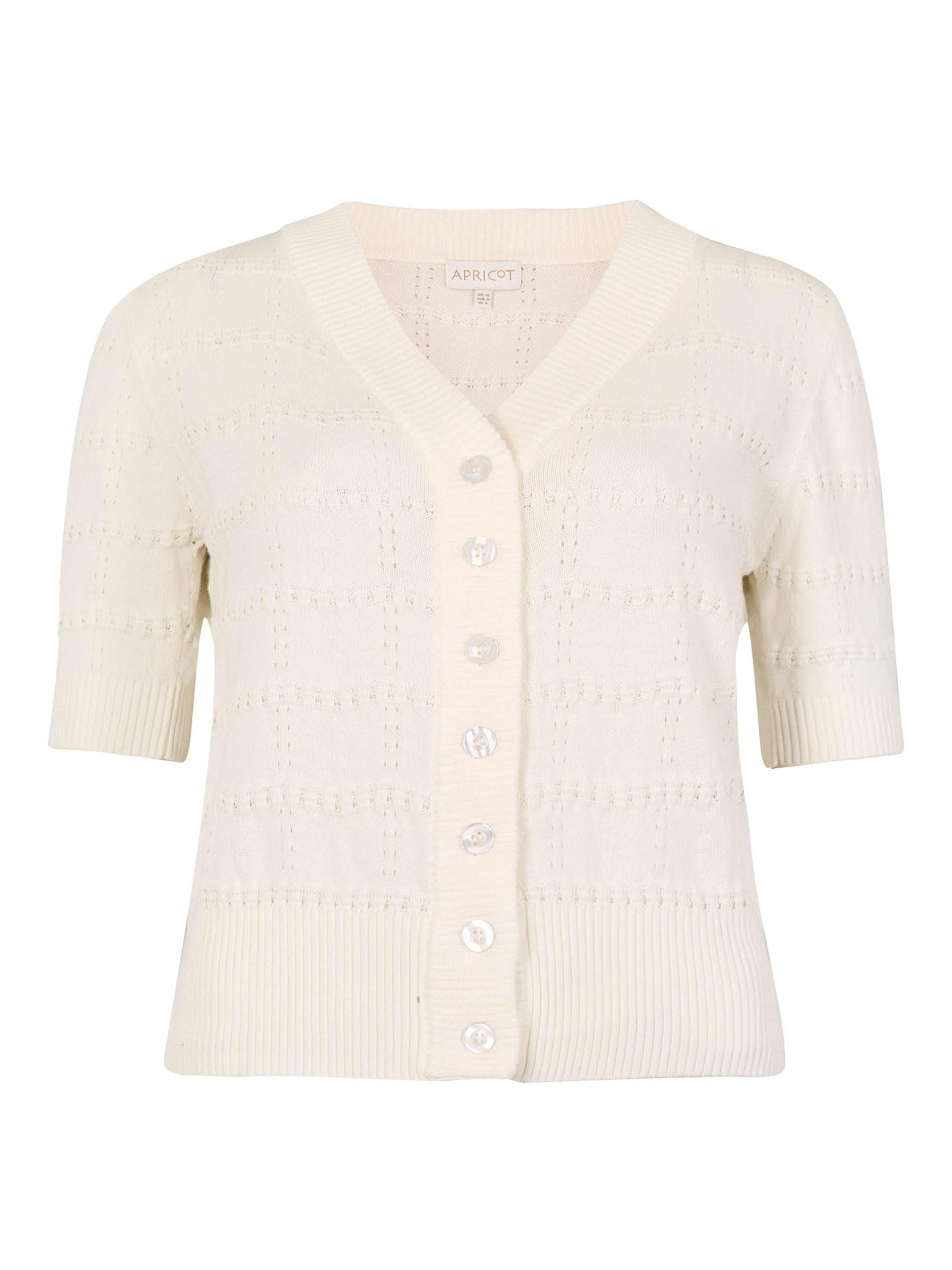 Apricot Strickjacke in Weiß: Vorderseite