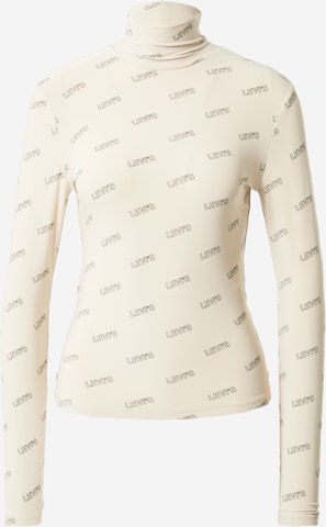 LEVI'S ® Тениска 'Graphic Second Skin Turtleneck' в бежово: отпред