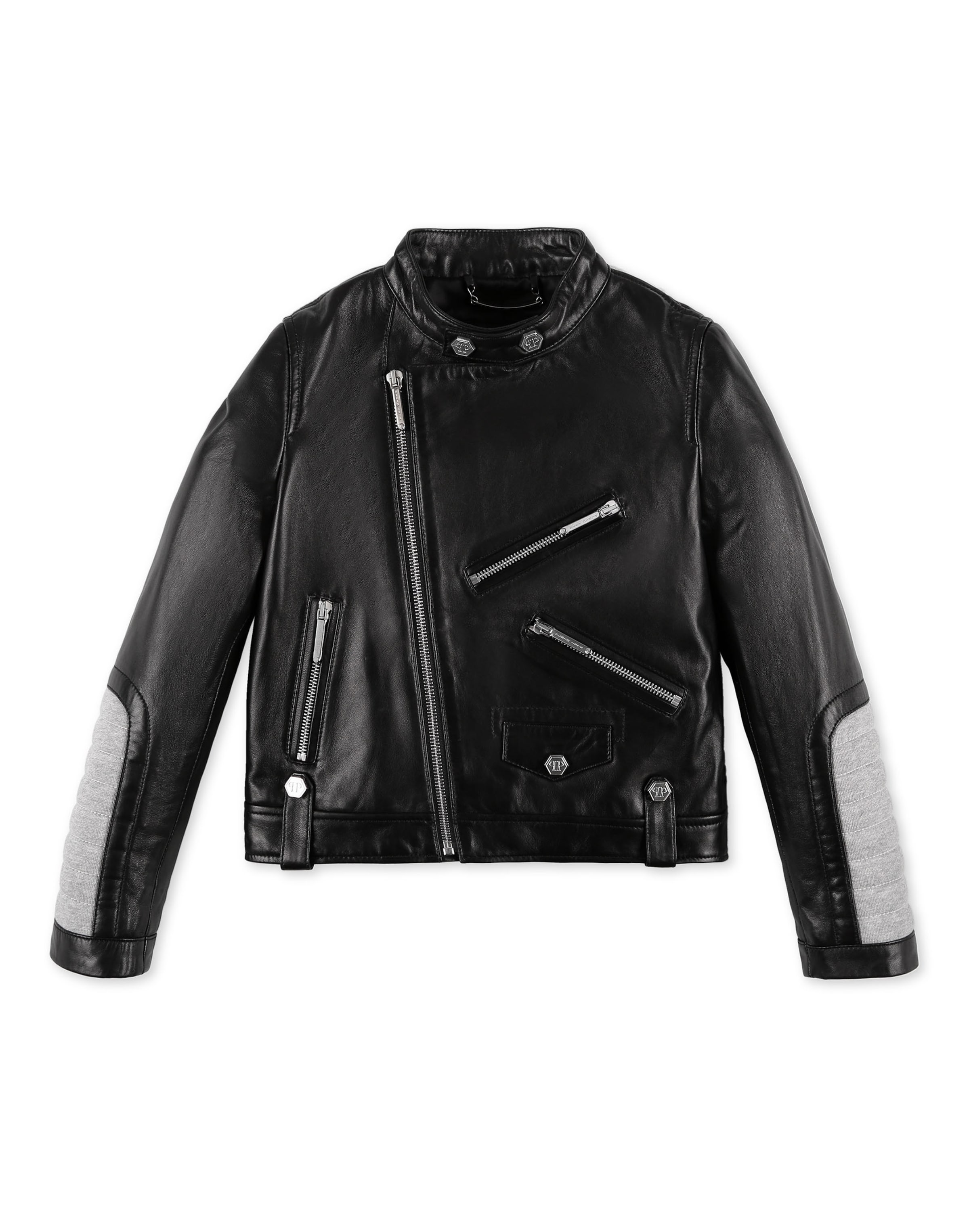 Philipp Plein - Chaqueta de entretiempo en negro: frente