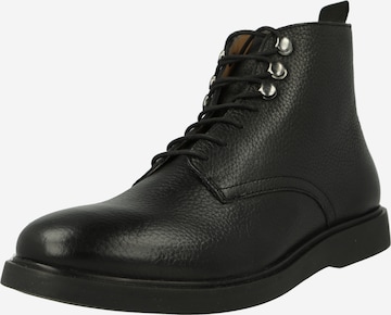Hudson London Boots med snörning 'BATTLE' i svart: framsida