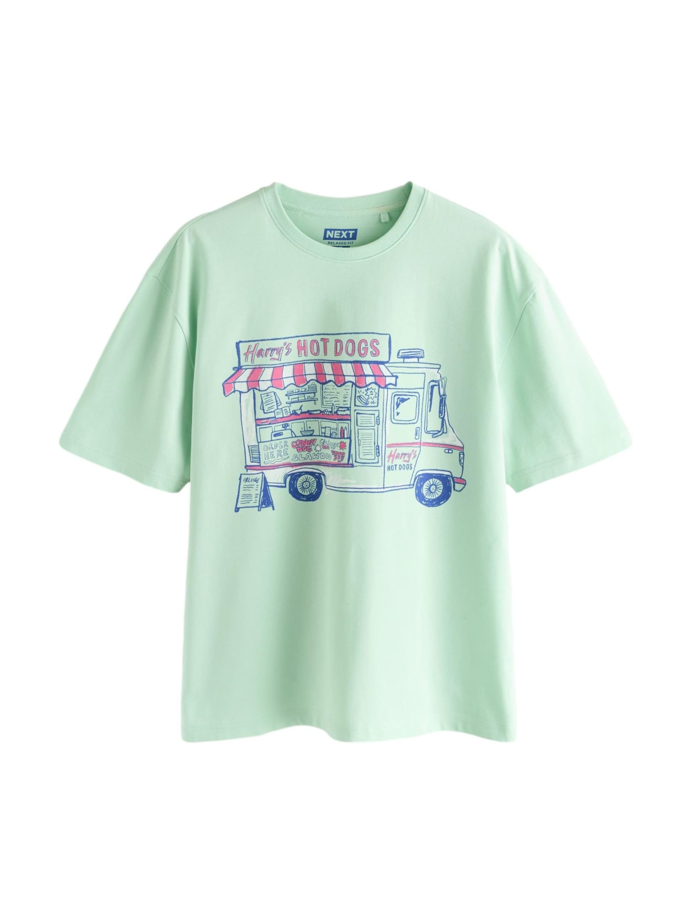 Tricou de la Next pe verde: față
