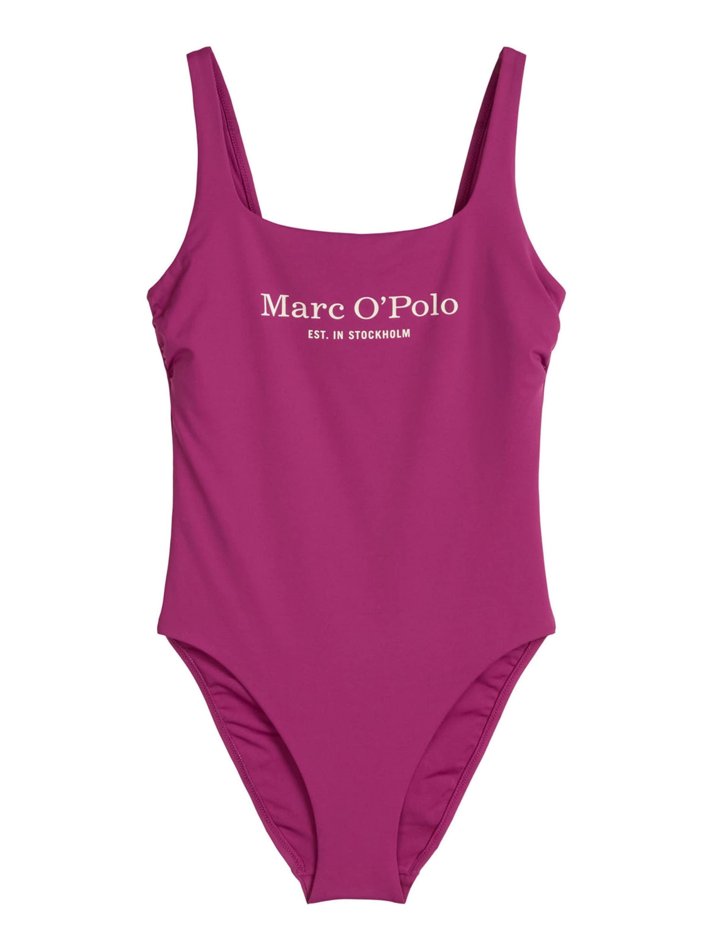 Marc O'Polo Bustier Badeanzug ' Abstract Leaf ' in Pink: Vorderseite