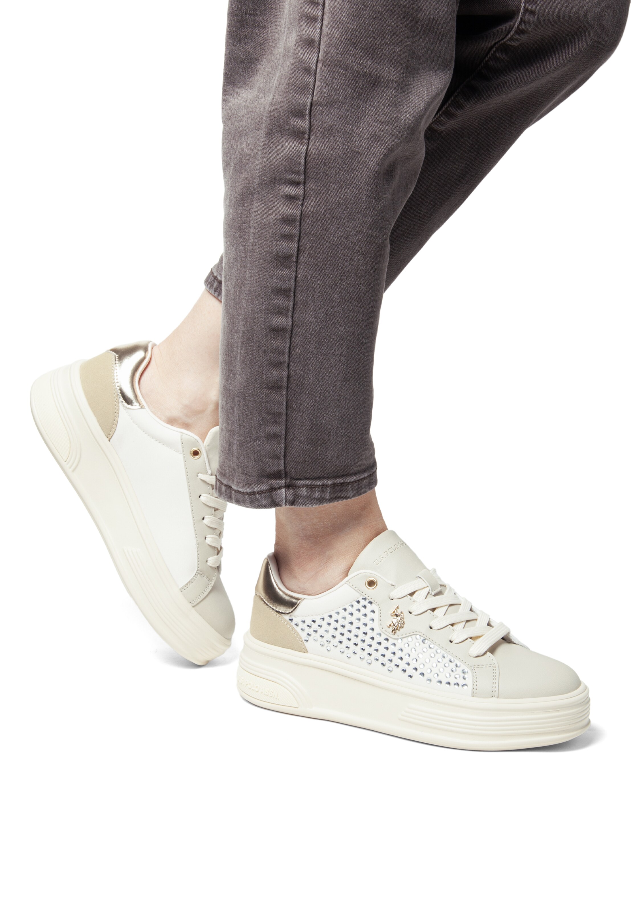 U.S. POLO ASSN. Sneaker low 'ASUKA006WDTY1' in Weiß: Vorderseite