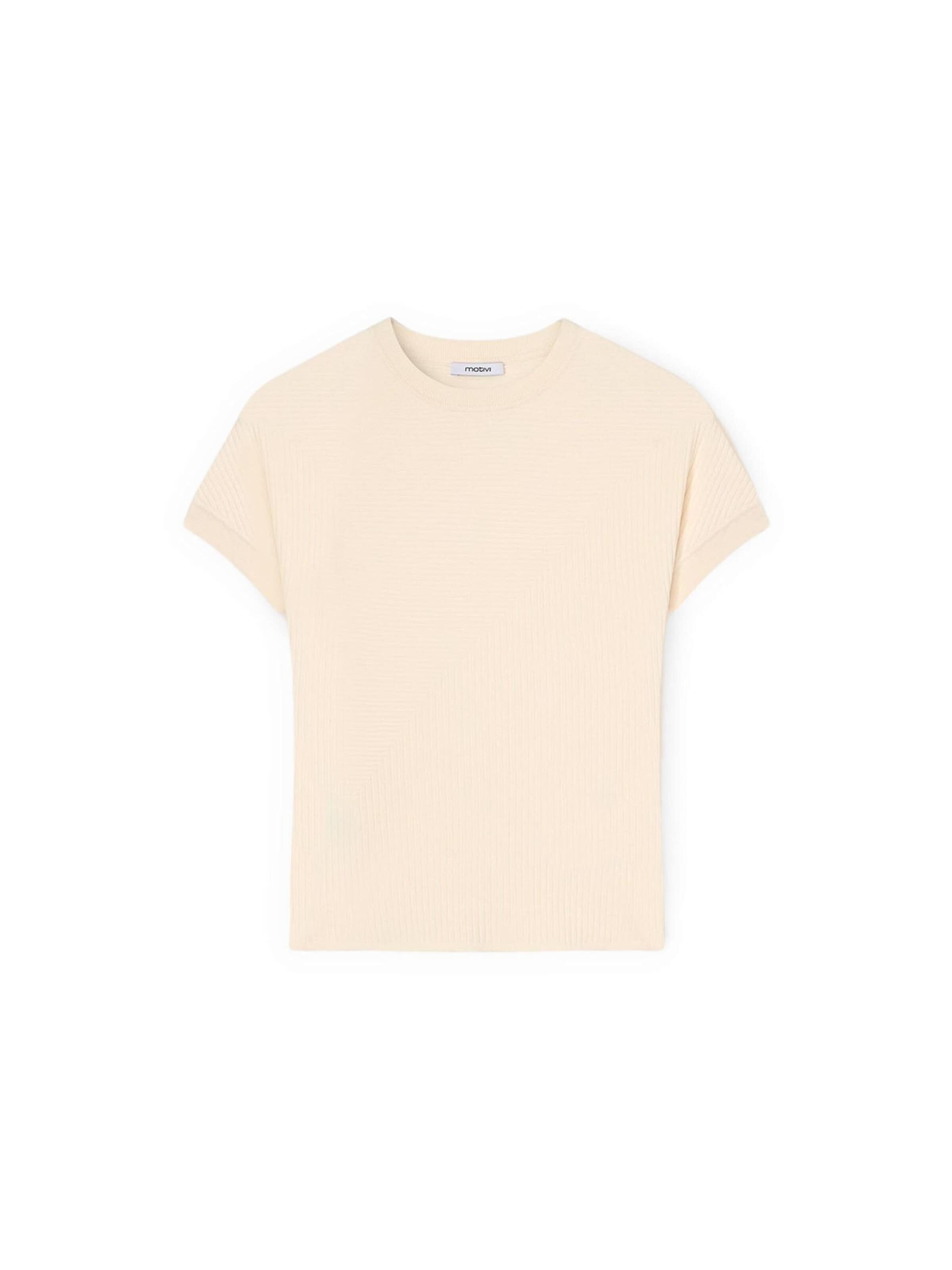 Pull-over MOTIVI en blanc : devant