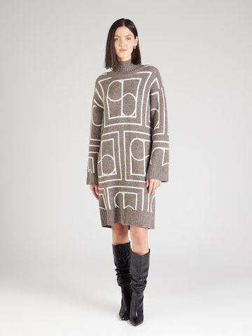 SOAKED IN LUXURY Knit dress 'Hedaya' in Brown: front