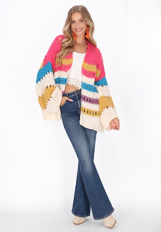 Cardigan 'Boho' IZIA en blanc