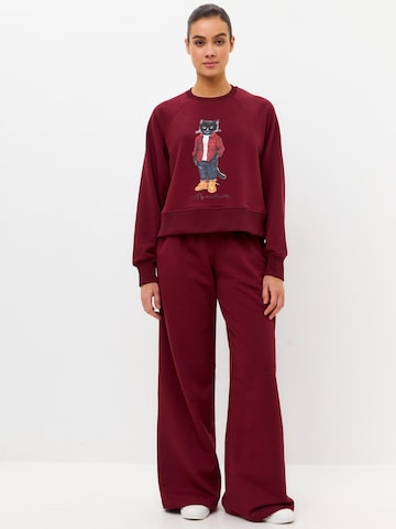 Cat e Lolette - Sudadera 'Country Cat' en rojo