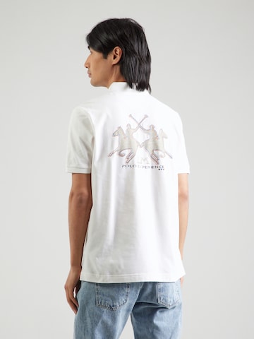 Tricou de la La Martina pe alb: față