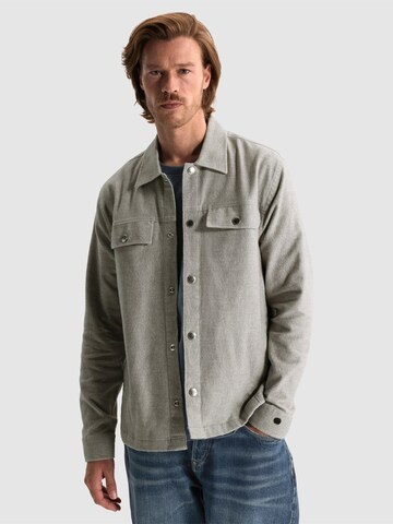 CAST IRON Regular fit Skjorta 'Overshirt with flap pockets and press button closure' i grå: framsida