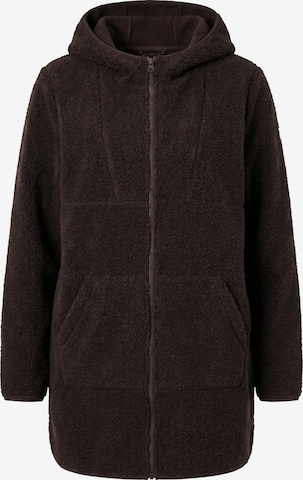 Ulla Popken Fleecejacke in Braun: Vorderseite