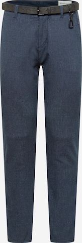 TOM TAILOR DENIM Chino kalhoty – modrá: přední strana
