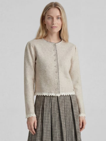 SPIETH & WENSKY Gebreid vest 'Karline' in Beige: voorkant